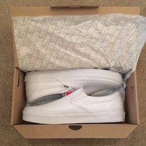White slip-on vans